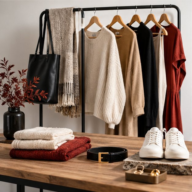 Apparel products prepared for online sale