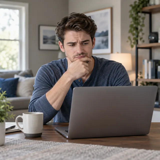 Prospective customer evaluating a local service business website