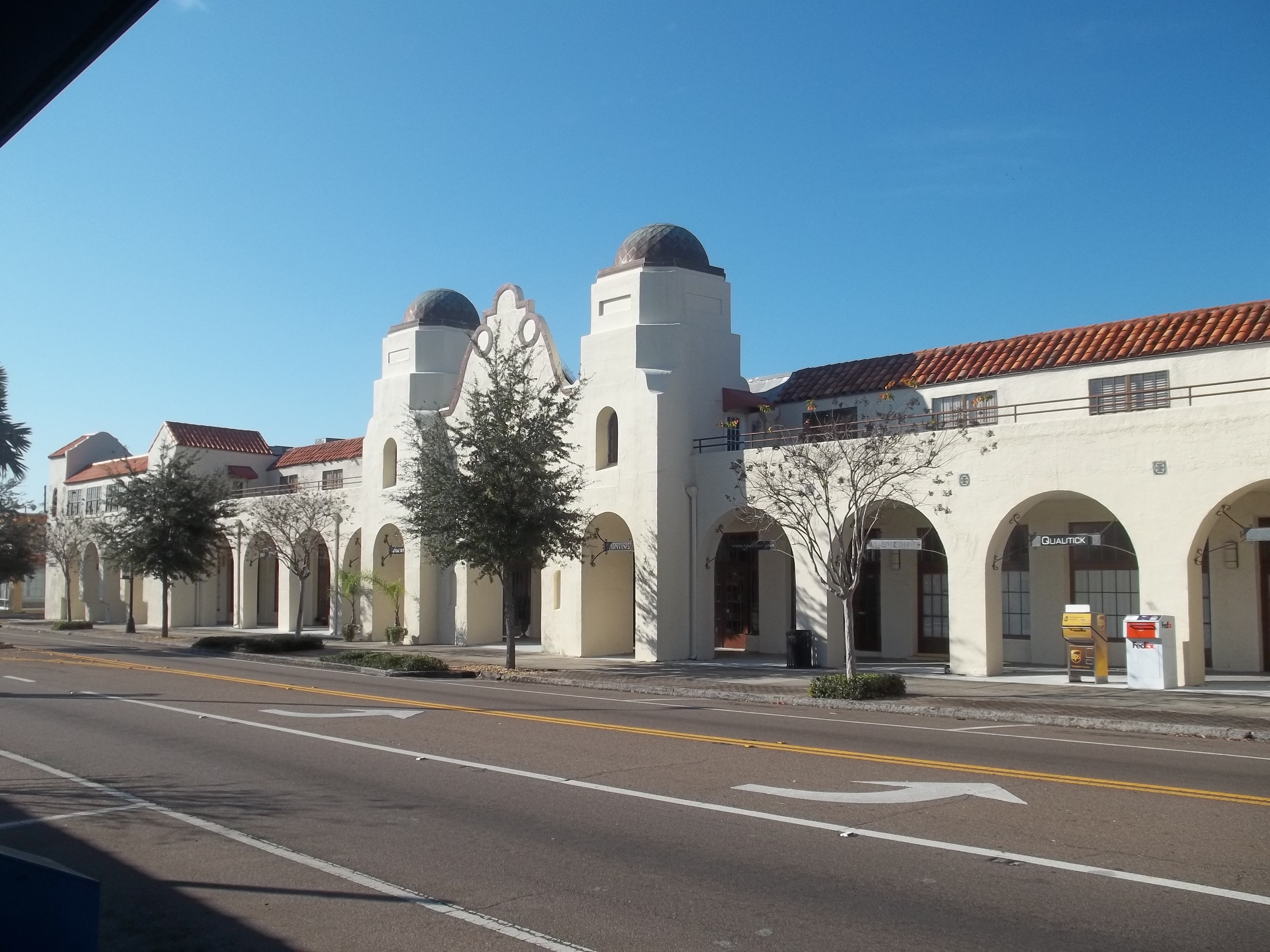 Downtown storefronts along Tarpon Avenue in Tarpon Springs